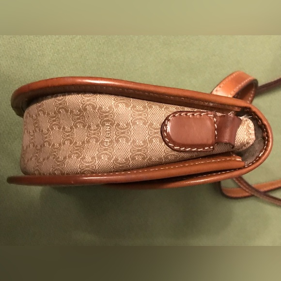 Vintage Celine Monogram All Over Print Leather Trim Crossbody Bag - Picture 4 of 16